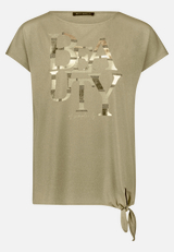 Halbarm-Shirt mit Schleifenknoten / Vorderseite