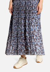 Plisseerock Midi mit Animalprint  / Detailbild