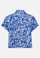 Leinenbluse mit Kragen / Rückseite