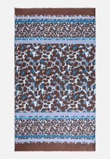 Tuch  mit Leoprint / Rückseite