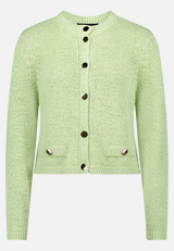 Strick-Cardigan mit aufgesetzten Taschen / Vorderseite