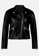 Bikerjacke mit Reißverschluss / Vorderseite