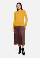 A-Linien-Rock unifarben / Modellfoto Vorderseite (Outfit)