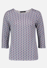 Shirt  3/4 Arm mit grafischem Muster / Vorderseite