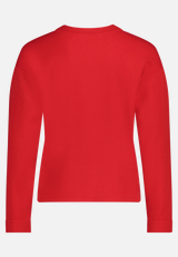 Feinstrickpullover mit Seitenschlitzen / Rückseite