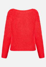 Lochstrick-Pullover langarm / Rückseite