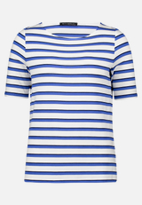 Ringelshirt mit U-Boot-Ausschnitt / Vorderseite