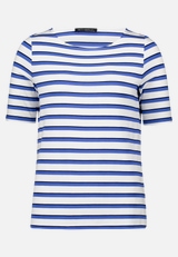 Ringelshirt mit U-Boot-Ausschnitt / Vorderseite