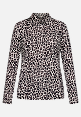 Rollkragenshirt  mit Leoprint  / Vorderseite