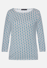 Shirt  3/4 Arm mit grafischem Muster / Vorderseite
