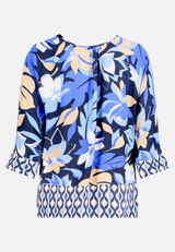 Schlupfbluse mit Blumenprint / Rückseite