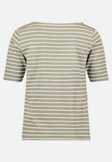 Ringelshirt mit U-Boot-Ausschnitt / Rückseite