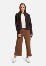 Strick-Cardigan mit Reißverschluss / Modellfoto Vorderseite (Outfit)