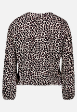 Leo-Bluse  mit V-Ausschnitt  / Rückseite