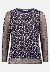 Langarm-Shirt mit Animalprint / Vorderseite