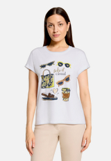 Casual-Shirt mit Aufdruck / Modellfoto Vorderseite