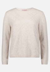 Feinstrickpullover mit Applikation / Vorderseite