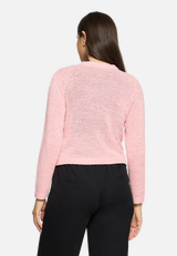 Strick-Cardigan mit aufgesetzten Taschen / Modellfoto Rückseite