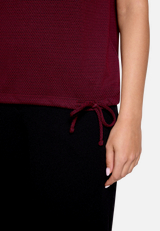 T-Shirt  strukturiert mit Bindedetail  / Detailbild
