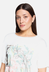 Printshirt mit Rippbündchen / Detailbild