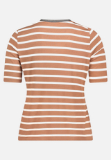 Gestreiftes T-Shirt  mit V-Ausschnitt  / Rückseite