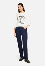 Basic Shirt mit Aufdruck / Modellfoto Vorderseite (Outfit)