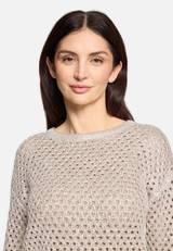Strickpullover mit Lochmuster / Detailbild