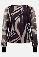 Langarm-Shirt mit Plissee / Rückseite