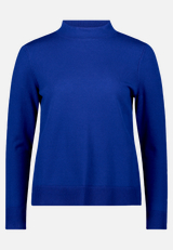 Basic-Strickpullover mit Stehkragen / Vorderseite