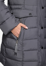 Steppjacke mit abnehmbarer Kapuze / Detailbild