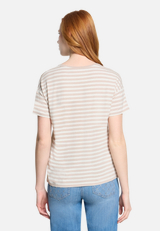 Casual-Shirt mit Ringel / Modellfoto Rückseite