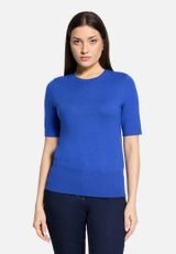 Basic-Pullover kurzarm / Modellfoto Vorderseite