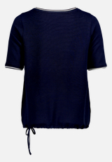 T-Shirt  unifarben mit Tunnelzug  / Rückseite