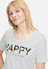 Basic Shirt mit Placement / Detailbild