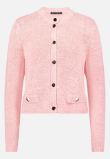 Strick-Cardigan mit aufgesetzten Taschen / Vorderseite