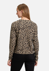 Shirtjacke mit Rippenstruktur / Modellfoto Rückseite