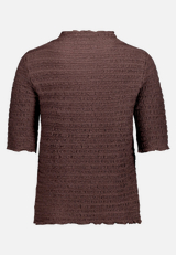 Crinkle-Shirt  mit Stehkragen  / Rückseite