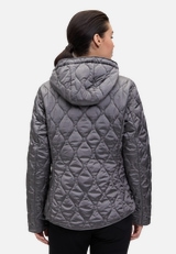Outdoorjacke mit abnehmbarer Kapuze / Modellfoto Rückseite