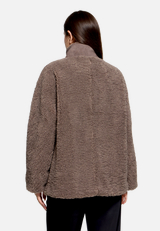 Outdoorjacke mit Plüsch / Modellfoto Rückseite