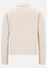 Strickpullover mit Schmucksteinen / Rückseite