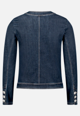 Jeansjacke mit Knöpfen / Rückseite