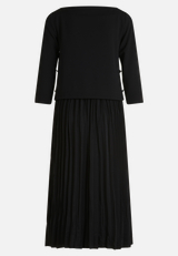 Jerseykleid mit Plissee / Rückseite