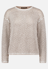 Strickpullover mit Lochmuster / Vorderseite
