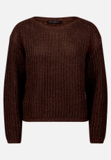 Grobstrick-Pullover mit Pailletten / Vorderseite