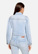 Jeansjacke langarm / Modellfoto Rückseite
