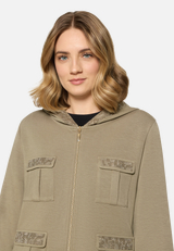 Shirtjacke mit Kapuze / Detailbild