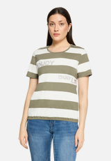 Ringelshirt mit Tunnelzug / Modellfoto Vorderseite