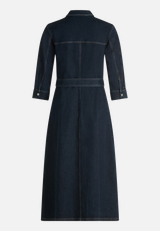 Hemdblusenkleid mit Knopfleiste / Rückseite