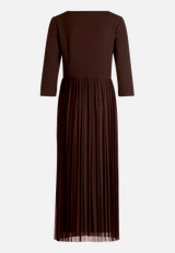 Plisseekleid mit 3/4 Arm / Rückseite