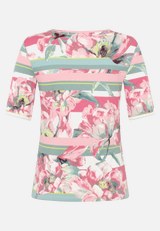Basic Shirt mit Rippenstruktur / Rückseite